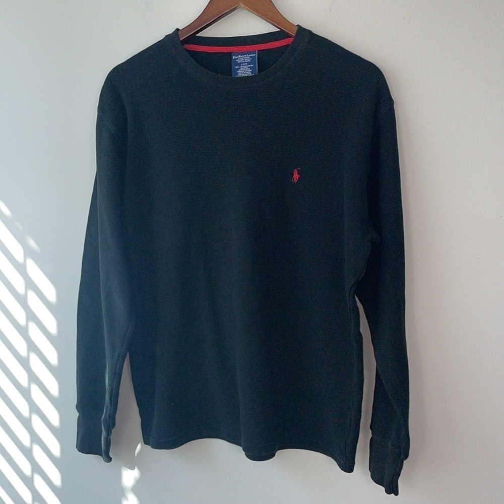 Polo Ralph Lauren thermal long sleeve black shirt men’s size L